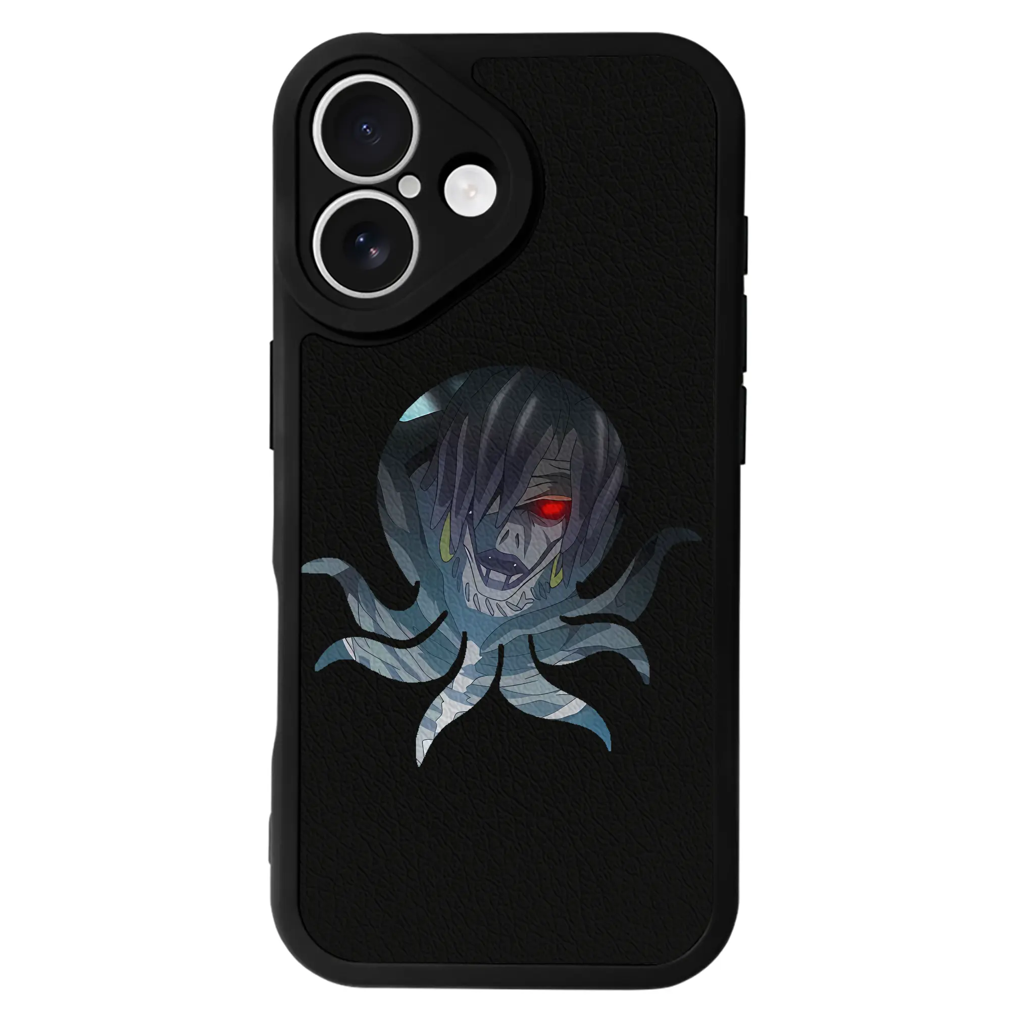 デスノート グッズ,レム - IPhone 16シリーズ対応 ・ シリコンスマホケース ・ レザー調 ・ 高精度フィット ・ 耐衝撃 ・ ワイヤレス充電対応 ・ 精密カット